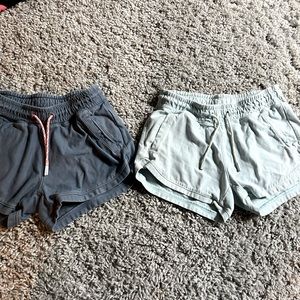 Set of two Athleta girl size L/12 shorts